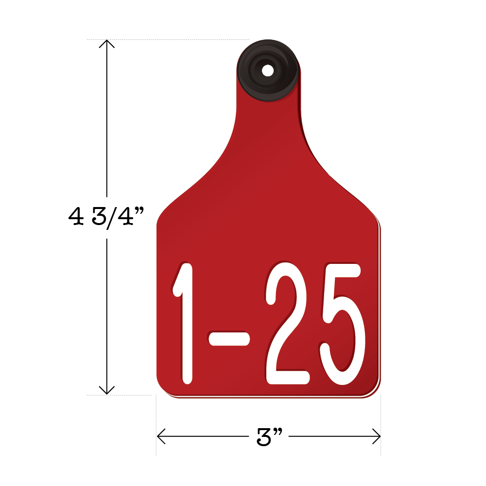 Never Fades™ Large Pre-Numbered Cattle Ear Tags