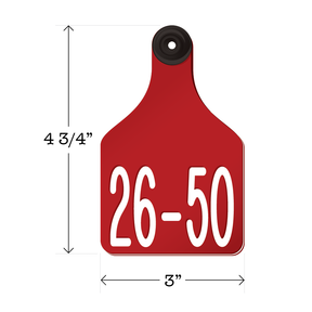 Never Fades™ Large Pre-Numbered Cattle Ear Tags