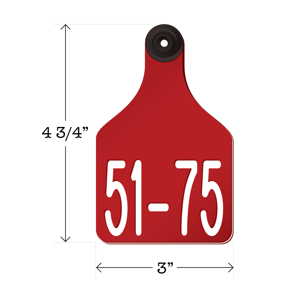 Never Fades™ Large Pre-Numbered Cattle Ear Tags