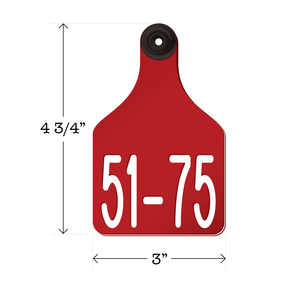Never Fades™ Large Pre-Numbered Cattle Ear Tags