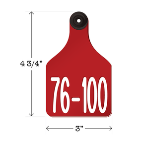 Never Fades™ Large Pre-Numbered Cattle Ear Tags