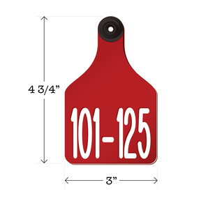 Never Fades™ Large Pre-Numbered Cattle Ear Tags