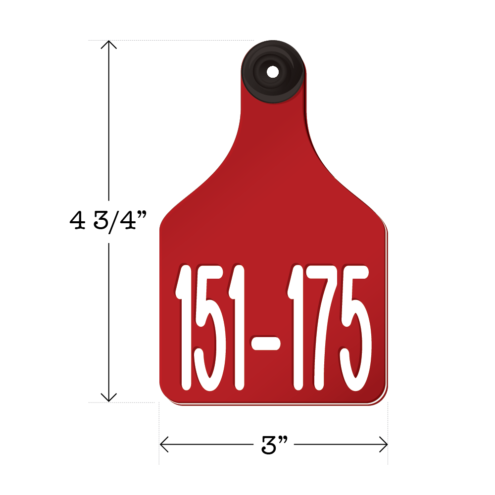 Never Fades™ Large Pre-Numbered Cattle Ear Tags