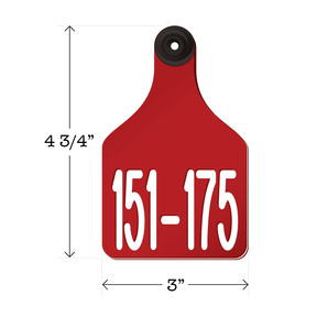 Never Fades™ Large Pre-Numbered Cattle Ear Tags