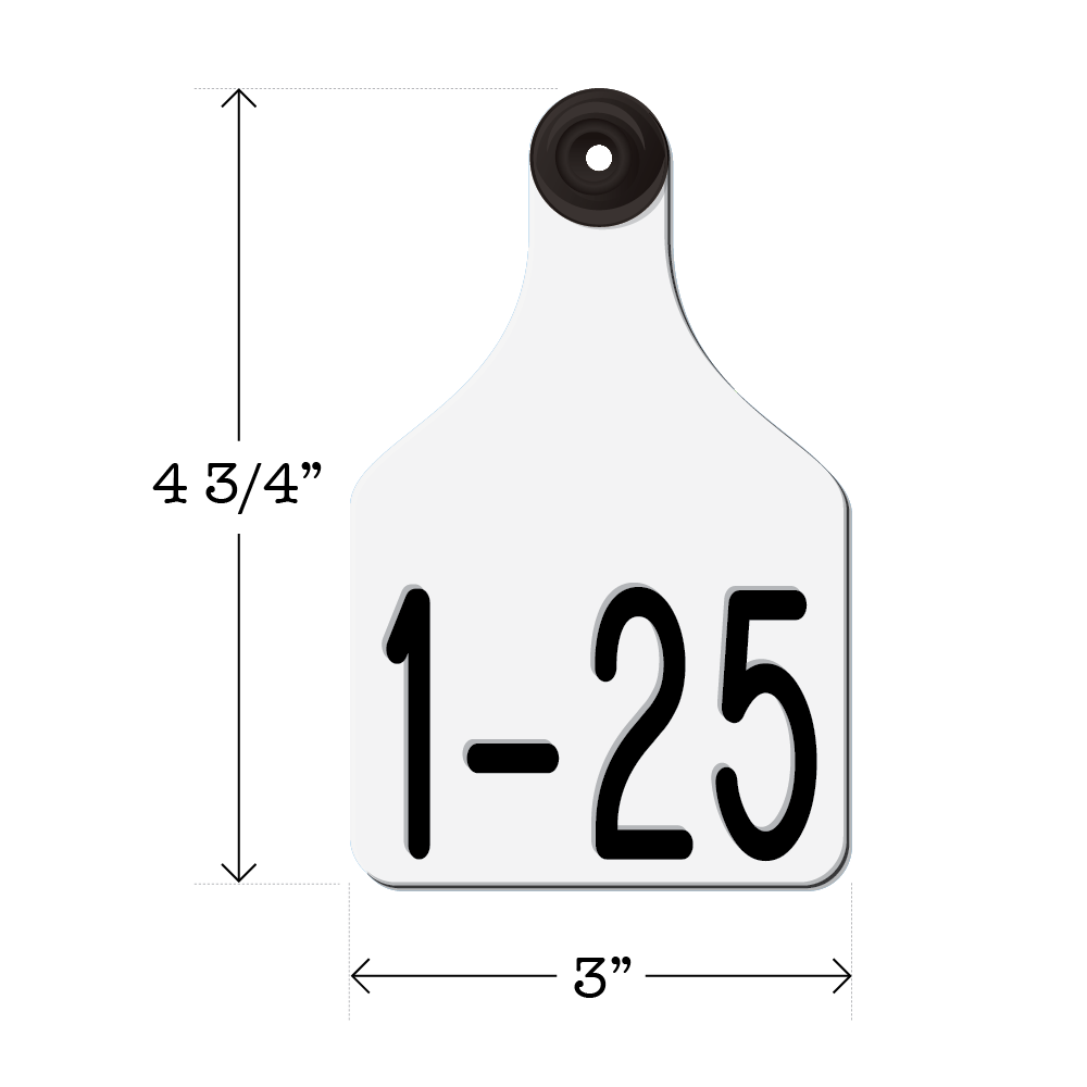 Never Fades™ Large Pre-Numbered Cattle Ear Tags