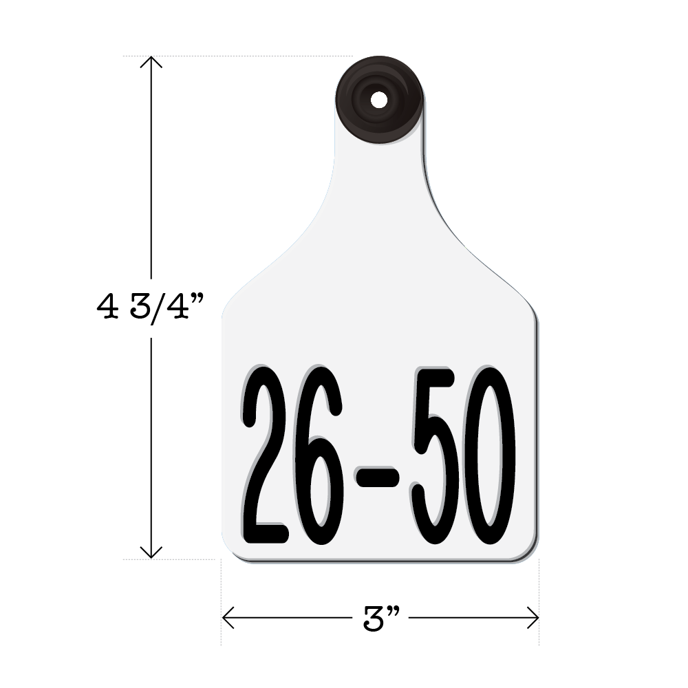 Never Fades™ Large Pre-Numbered Cattle Ear Tags