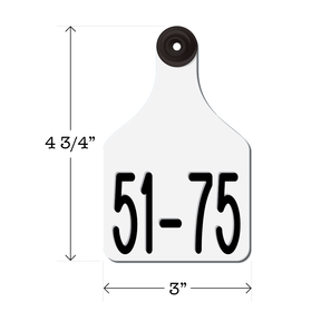 Never Fades™ Large Pre-Numbered Cattle Ear Tags