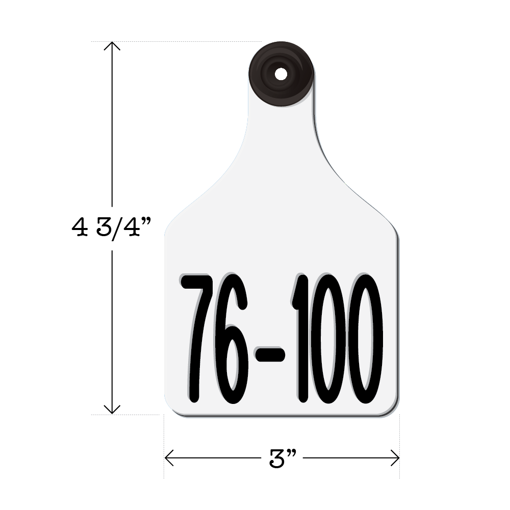 Never Fades™ Large Pre-Numbered Cattle Ear Tags