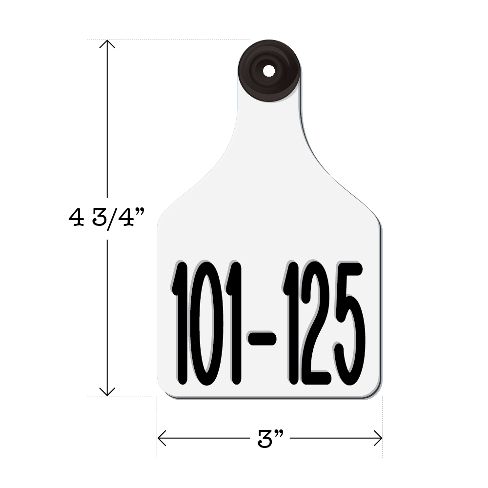 Never Fades™ Large Pre-Numbered Cattle Ear Tags