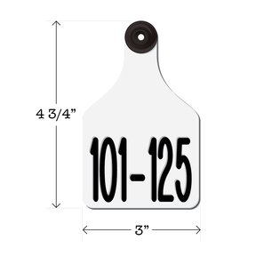 Never Fades™ Large Pre-Numbered Cattle Ear Tags
