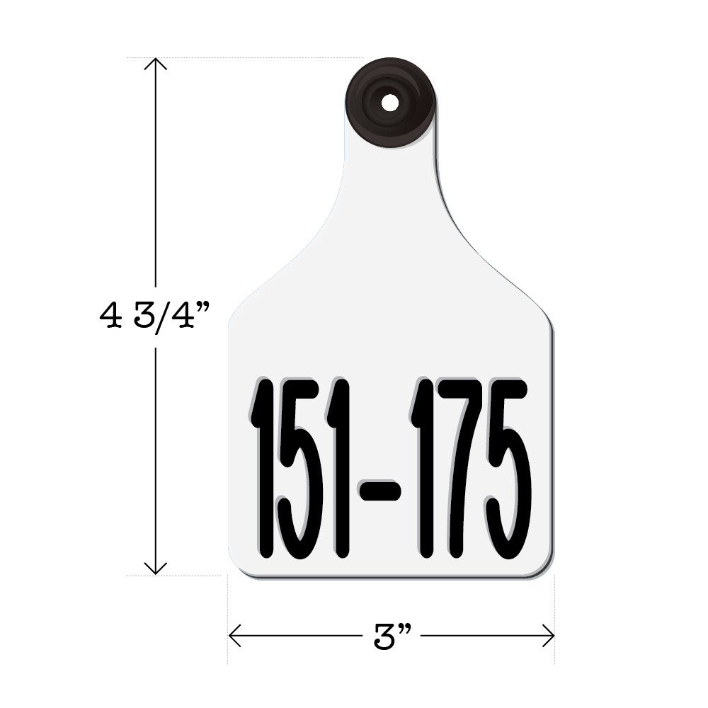 Never Fades™ Large Pre-Numbered Cattle Ear Tags