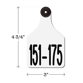 Never Fades™ Large Pre-Numbered Cattle Ear Tags