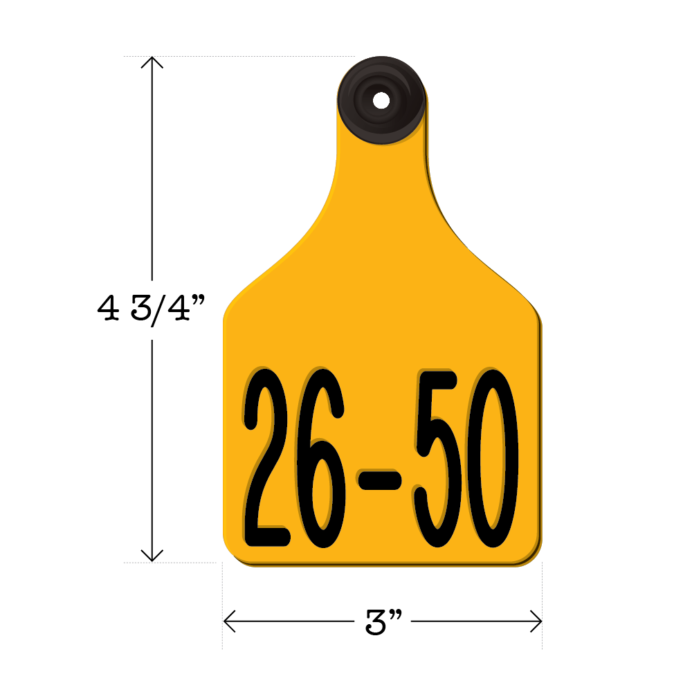 Never Fades™ Large Pre-Numbered Cattle Ear Tags