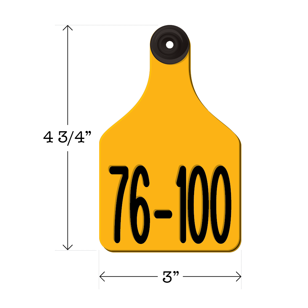 Never Fades™ Large Pre-Numbered Cattle Ear Tags