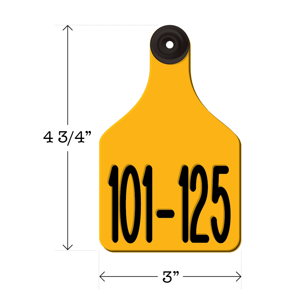 Never Fades™ Large Pre-Numbered Cattle Ear Tags