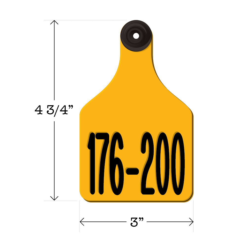 Never Fades™ Large Pre-Numbered Cattle Ear Tags